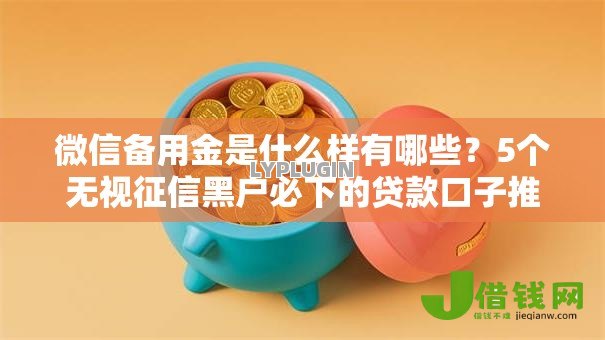 微信备用金是什么样有哪些？5个无视征信黑户必下的贷款口子推荐给你