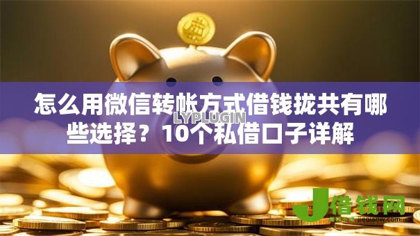 怎么用微信转帐方式借钱拢共有哪些选择？10个私借口子详解