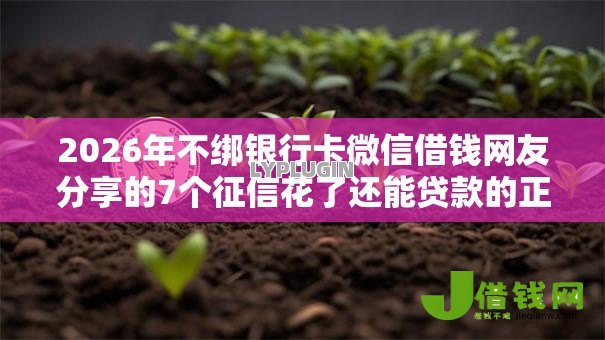 2026年不绑银行卡微信借钱网友分享的7个征信花了还能贷款的正规平台我觉得不错! 2026年不绑银行卡微信借钱网友分享的7个征信花了还能贷款的正规平台我觉得不错!