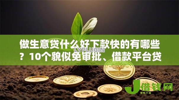 做生意贷什么好下款快的有哪些？10个貌似免审批、借款平台贷款利息又低又正规合集
