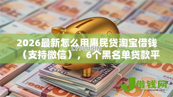 2026最新怎么用惠民贷淘宝借钱（支持微信），6个黑名单贷款平台无私分享