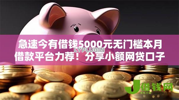急速今有借钱5000元无门槛本月借款平台力荐！分享小额网贷口子5000元无门槛借款