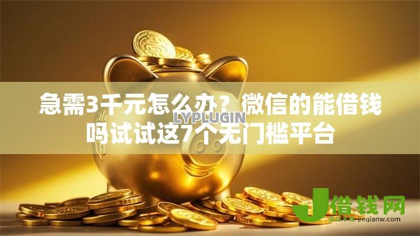 急需3千元怎么办?微信的能借钱吗试试这7个无门槛平台 急需3千元怎么办?微信的能借钱吗试试这7个无门槛平台
