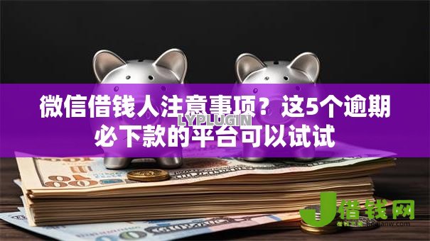 微信借钱人注意事项？这5个逾期必下款的平台可以试试