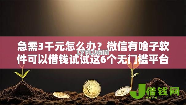 急需3千元怎么办？微信有啥子软件可以借钱试试这6个无门槛平台