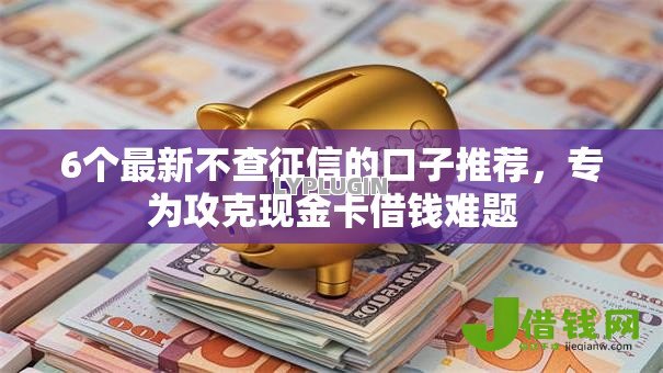 6个最新不查征信的口子推荐，专为攻克现金卡借钱难题