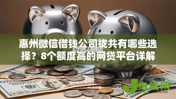 惠州微信借钱公司拢共有哪些选择？8个额度高的网贷平台详解