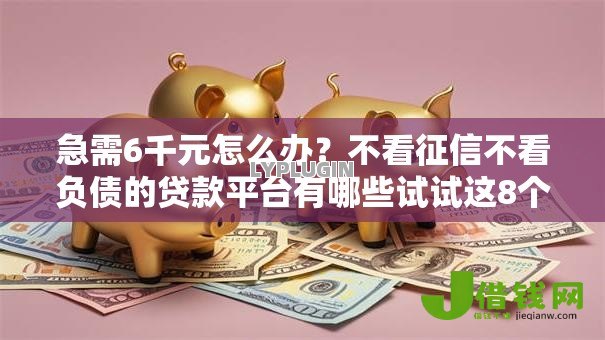急需6千元怎么办？不看征信不看负债的贷款平台有哪些试试这8个无门槛平台