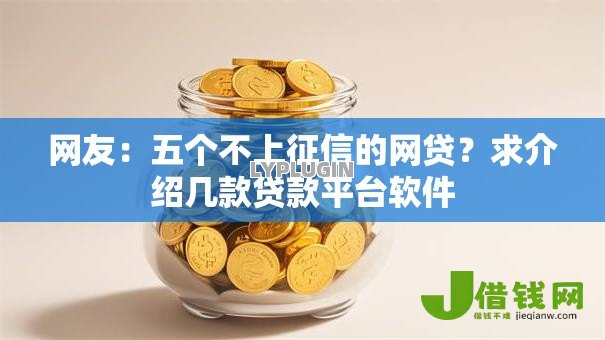 网友：五个不上征信的网贷？求介绍几款贷款平台软件