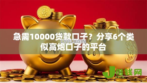 急需10000贷款口子？分享6个类似高炮口子的平台