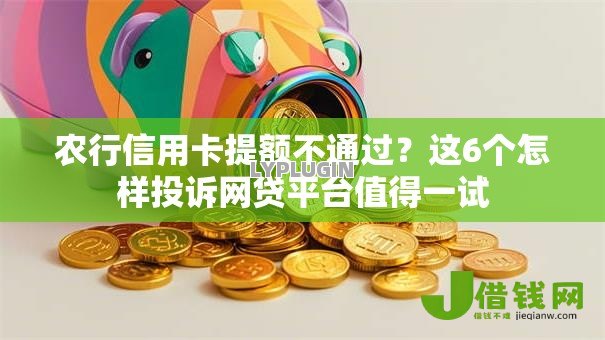 农行信用卡提额不通过？这6个怎样投诉网贷平台值得一试