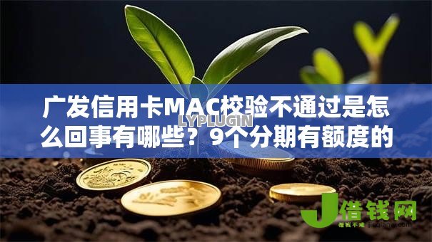 广发信用卡MAC校验不通过是怎么回事有哪些？9个分期有额度的网贷软件推荐给你