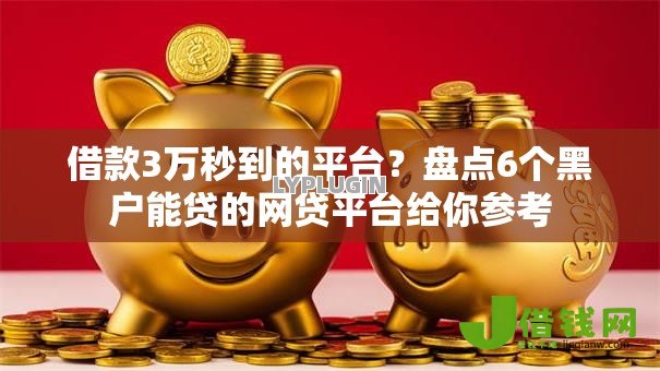 借款3万秒到的平台？盘点6个黑户能贷的网贷平台给你参考
