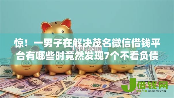 惊！一男子在解决茂名微信借钱平台有哪些时竟然发现7个不看负债查询的app，事后分享了出来