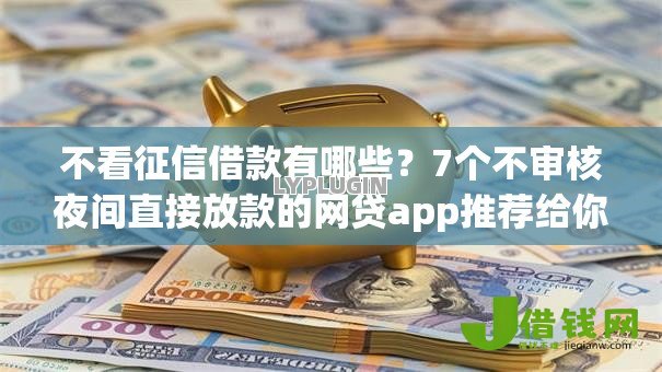 不看征信借款有哪些？7个不审核夜间直接放款的网贷app推荐给你