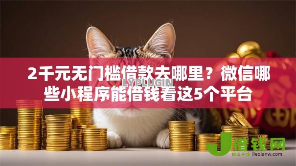 2千元无门槛借款去哪里？微信哪些小程序能借钱看这5个平台