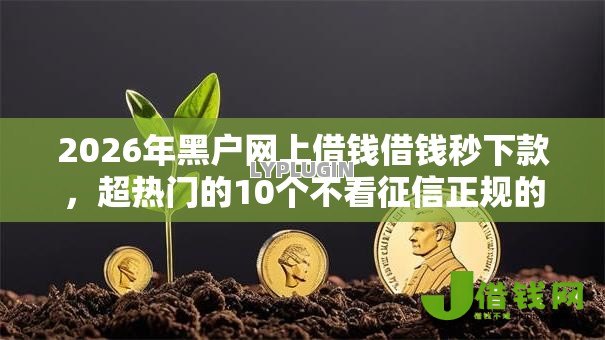 2026年黑户网上借钱借钱秒下款，超热门的10个不看征信正规的小额贷款平台推荐