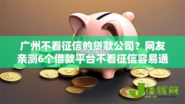 广州不看征信的贷款公司？网友亲测6个借款平台不看征信容易通过盘点