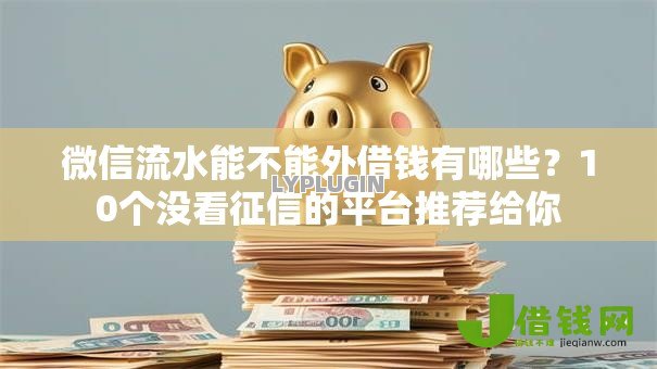 微信流水能不能外借钱有哪些？10个没看征信的平台推荐给你