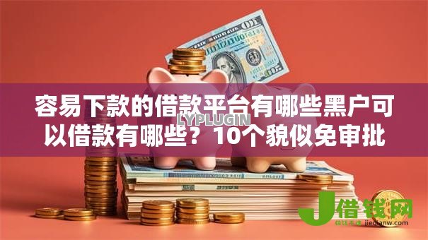 容易下款的借款平台有哪些黑户可以借款有哪些？10个貌似免审批、黑户必下的口子合集