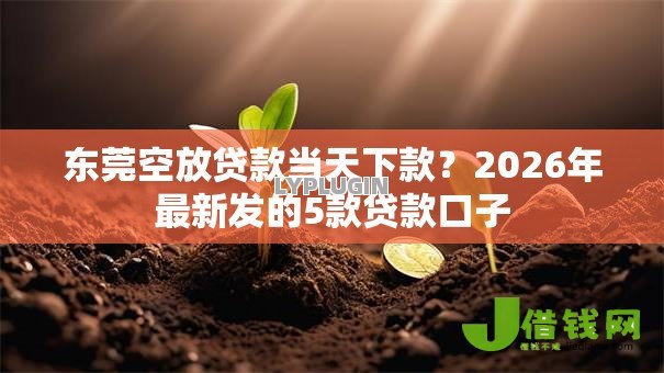 东莞空放贷款当天下款？2026年最新发的5款贷款口子
