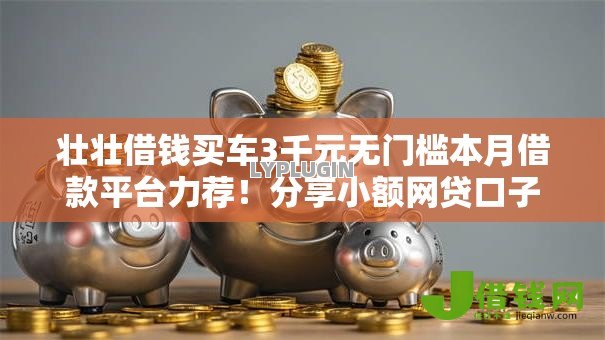 壮壮借钱买车3千元无门槛本月借款平台力荐！分享小额网贷口子3千元无门槛借款