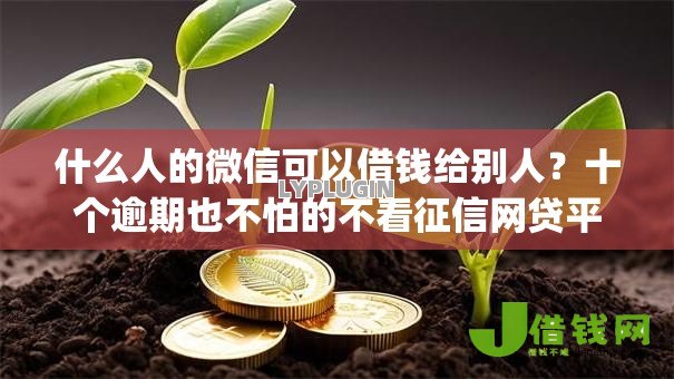 什么人的微信可以借钱给别人?十个逾期也不怕的不看征信网贷平台放款快的app 什么人的微信可以借钱给别人?十个逾期也不怕的不看征信网贷平台放款快的app