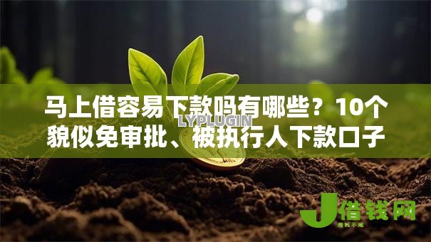 马上借容易下款吗有哪些？10个貌似免审批、被执行人下款口子合集
