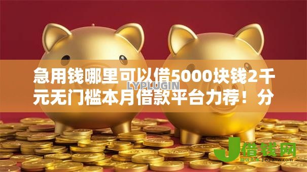 急用钱哪里可以借5000块钱2千元无门槛本月借款平台力荐！分享小额网贷口子2千元无门槛借款