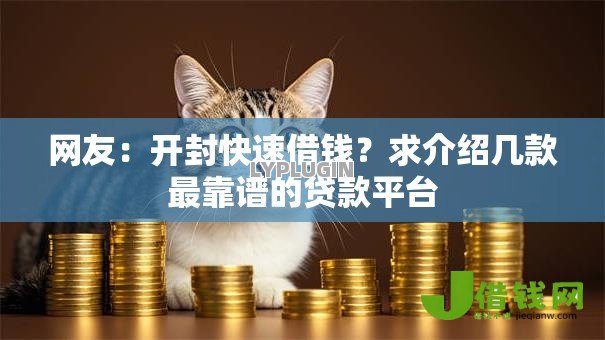 网友：开封快速借钱？求介绍几款最靠谱的贷款平台