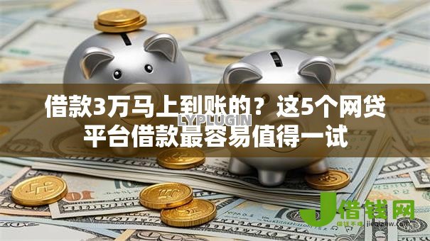 借款3万马上到账的？这5个网贷平台借款最容易值得一试