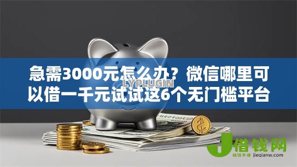 急需3000元怎么办？微信哪里可以借一千元试试这6个无门槛平台