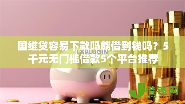 国维贷容易下款吗能借到钱吗？5千元无门槛借款5个平台推荐