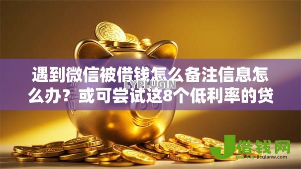 遇到微信被借钱怎么备注信息怎么办？或可尝试这8个低利率的贷款软件