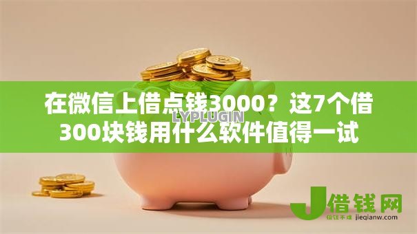在微信上借点钱3000？这7个借300块钱用什么软件值得一试