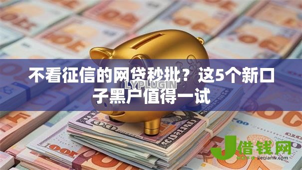 不看征信的网贷秒批？这5个新口子黑户值得一试