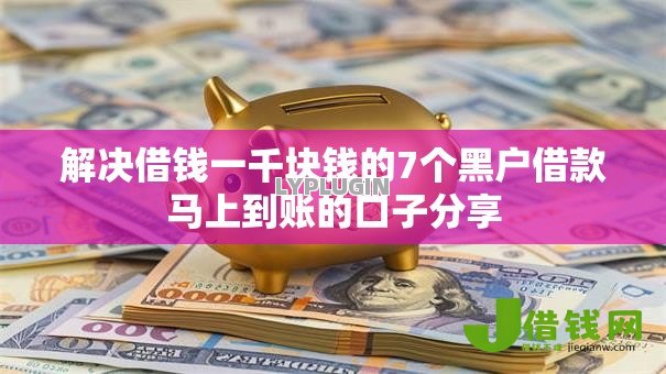 解决借钱一千块钱的7个黑户借款马上到账的口子分享