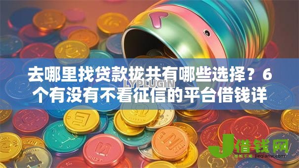 去哪里找贷款拢共有哪些选择？6个有没有不看征信的平台借钱详解