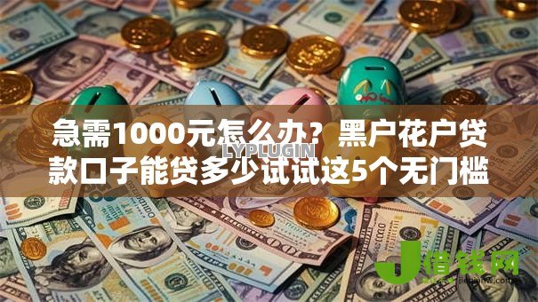 急需1000元怎么办？黑户花户贷款口子能贷多少试试这5个无门槛平台