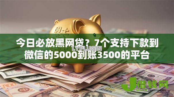 今日必放黑网贷？7个支持下款到微信的5000到账3500的平台