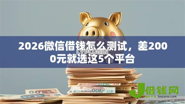 2026微信借钱怎么测试，差2000元就选这5个平台