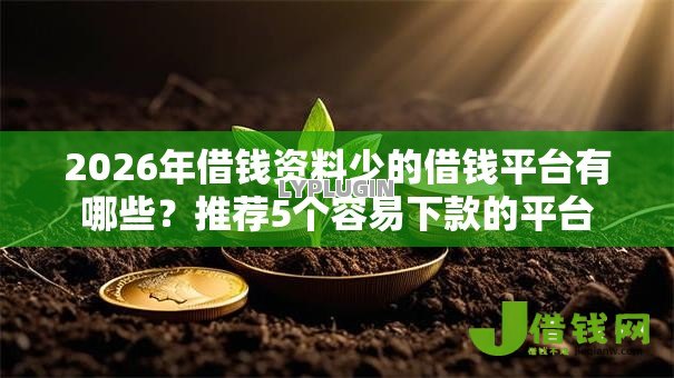 2026年借钱资料少的借钱平台有哪些？推荐5个容易下款的平台