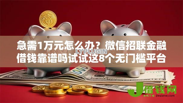急需1万元怎么办？微信招联金融借钱靠谱吗试试这8个无门槛平台