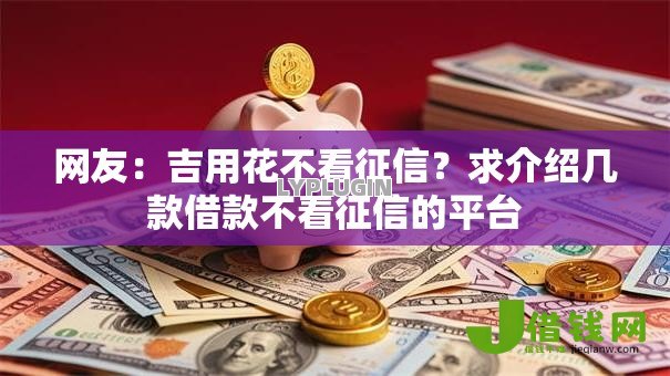 网友：吉用花不看征信？求介绍几款借款不看征信的平台