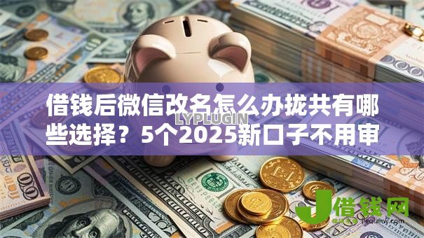 借钱后微信改名怎么办拢共有哪些选择?5个2025新口子不用审核的方法详解 借钱后微信改名怎么办拢共有哪些选择?5个2025新口子不用审核的方法详解