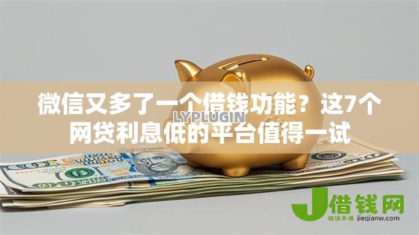 微信又多了一个借钱功能？这7个网贷利息低的平台值得一试