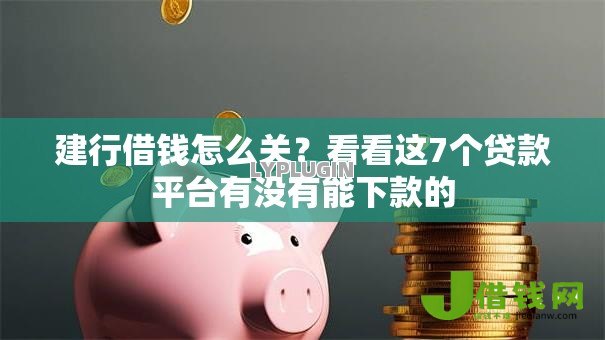 建行借钱怎么关？看看这7个贷款平台有没有能下款的