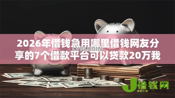 2026年借钱急用哪里借钱网友分享的7个借款平台可以贷款20万我觉得不错！