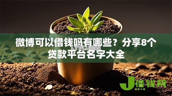 微博可以借钱吗有哪些？分享8个贷款平台名字大全