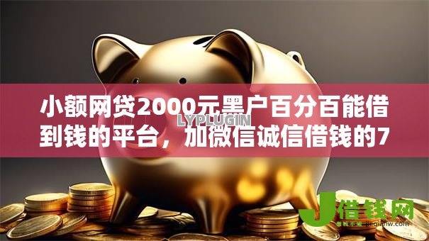 小额网贷2000元黑户百分百能借到钱的平台，加微信诚信借钱的7个平台介绍